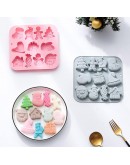 Силиконова форма за коледни сладки молд с 11 фигури